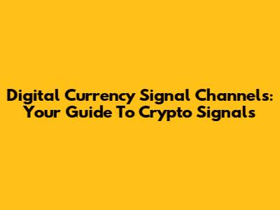 Digital Currency Signal Channels: Your Guide To Crypto Signals