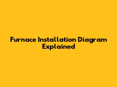 Furnace Installation Diagram Explained