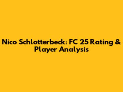 Nico Schlotterbeck: FC 25 Rating & Player Analysis